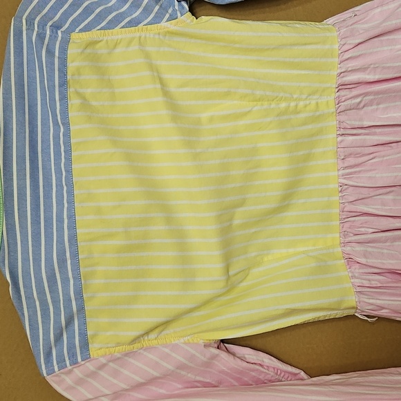 Ralph Lauren Colorblock Button Up Shirt Dress Sz 14 100% Cotton - Picture 3 of 8